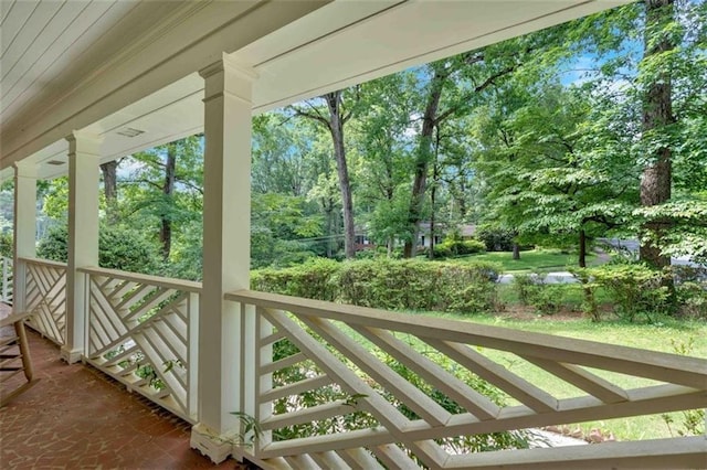 1618 Mason Mill Rd NE, Atlanta, GA 30329 - porch featuring view of wooded area