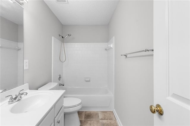 7000 Foxberry Ln, Roswell, GA 30075 - full bath with vanity, a textured ceiling, and bathtub / shower combination