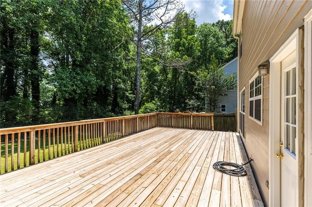 7000 Foxberry Ln, Roswell, GA 30075 - wooden terrace featuring view of scattered trees