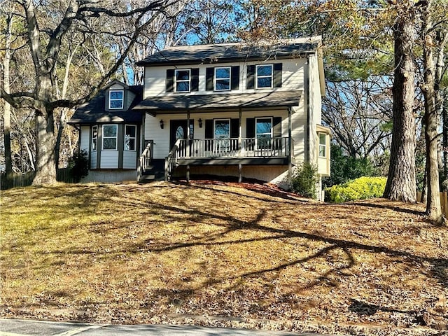 front of property featuring a porch