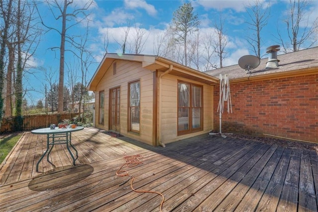 wooden deck with fence