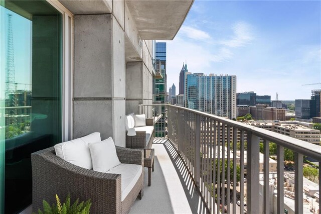 943 Peachtree St NE Unit 1910, Atlanta, GA 30309 - balcony with a city view