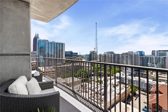 943 Peachtree St NE Unit 1910, Atlanta, GA 30309 - balcony with a city view