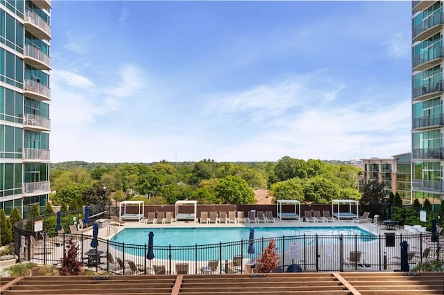 943 Peachtree St NE Unit 1910, Atlanta, GA 30309 - pool with a patio and fence