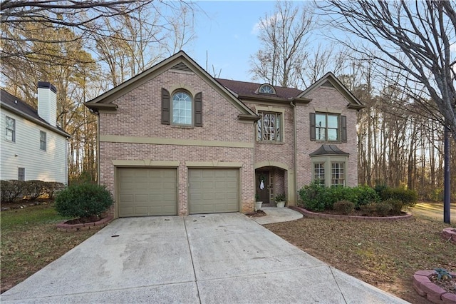 view of property with a garage