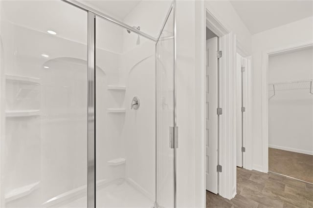 bathroom with walk in shower