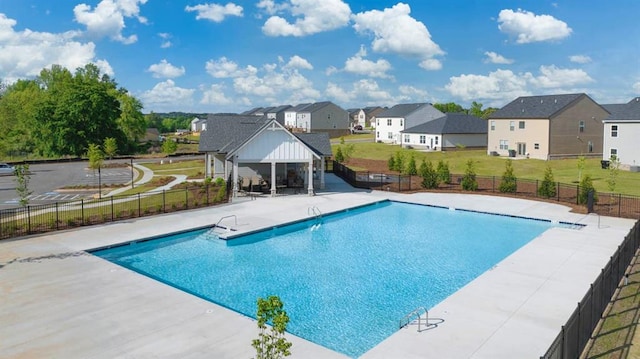 view of pool featuring a patio area