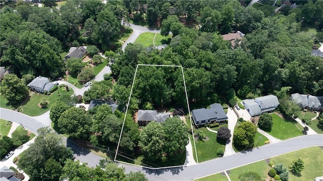 6960 Hunters Branch Dr, Atlanta, GA 30328 - aerial view of property's location with property parcel outlined