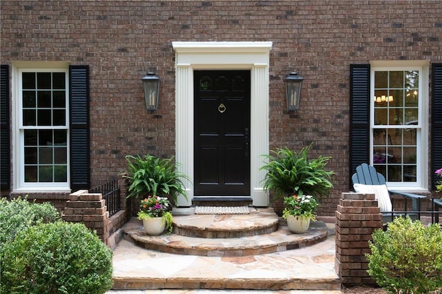 6960 Hunters Branch Dr, Atlanta, GA 30328 - view of exterior entry featuring brick siding