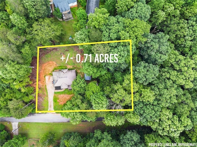 3208 Navajo Cir, Gainesville, GA 30501 - aerial view of property's location with property parcel outlined