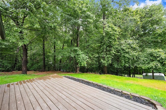 3208 Navajo Cir, Gainesville, GA 30501 - wooden deck featuring a yard