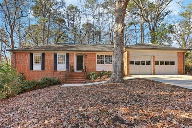 ranch-style home with a garage