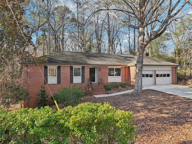 ranch-style home with a garage