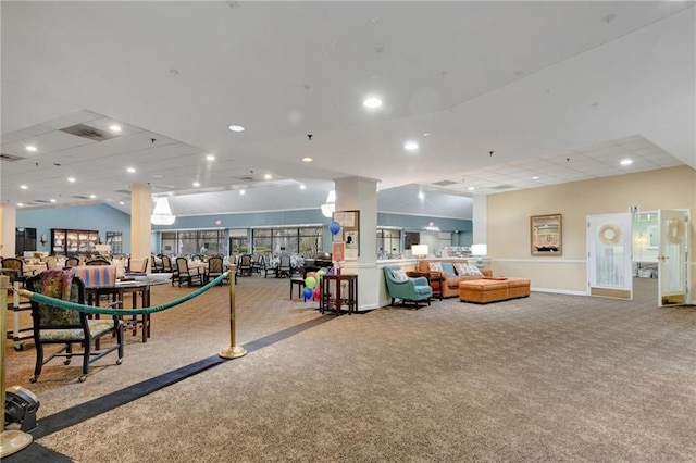 view of carpeted living room