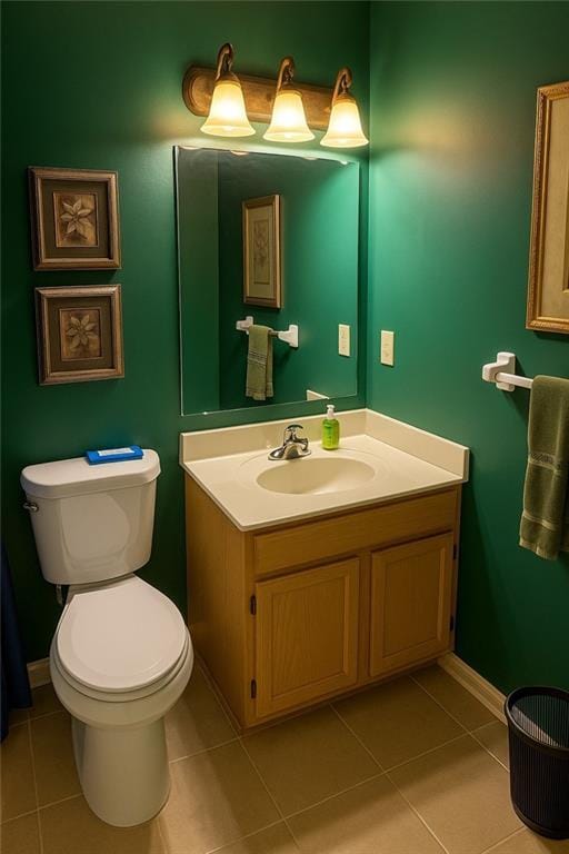 3545 Manchester Dr, Lawrenceville, GA 30044 - half bathroom with tile patterned flooring and vanity