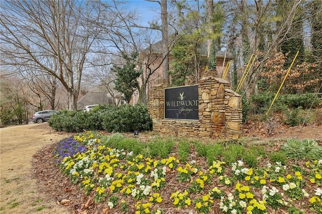 view of community sign