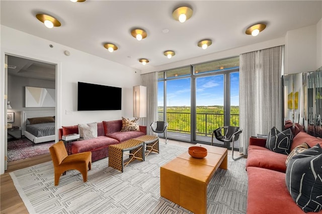 2233 Peachtree Rd NE Unit 1207, Atlanta, GA 30309 - living area featuring wood finished floors