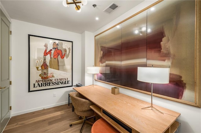 2233 Peachtree Rd NE Unit 1207, Atlanta, GA 30309 - office area featuring wood finished floors and baseboards