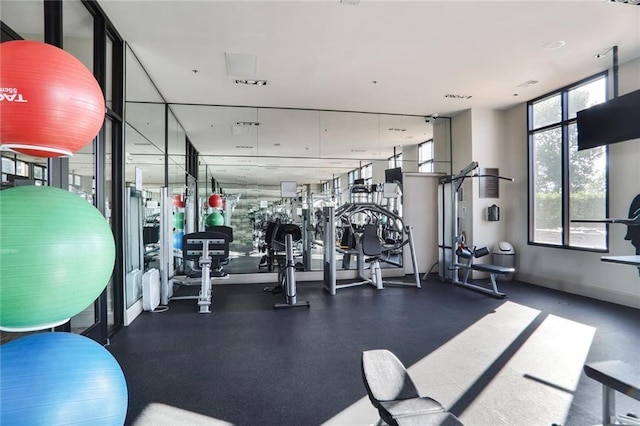 2233 Peachtree Rd NE Unit 1207, Atlanta, GA 30309 - workout area with baseboards