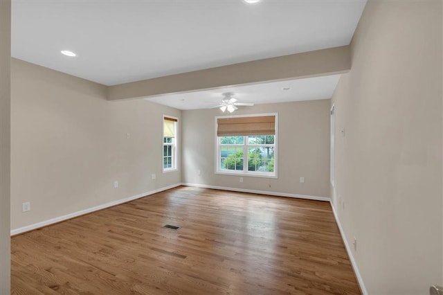3122 Harmony Rd, Temple, GA 30179 - unfurnished room featuring wood finished floors, a ceiling fan, and recessed lighting