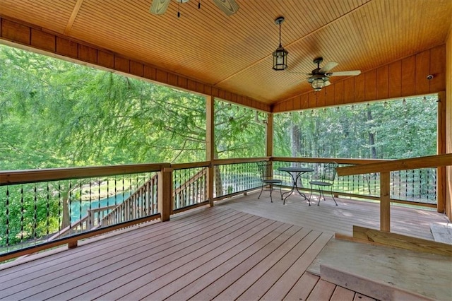 3122 Harmony Rd, Temple, GA 30179 - wooden deck with ceiling fan