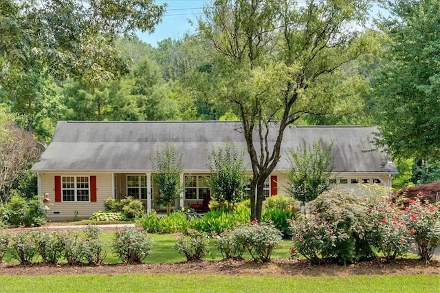 3122 Harmony Rd, Temple, GA 30179 - ranch-style house with a front yard and an attached garage