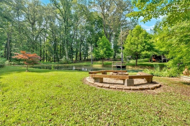 3122 Harmony Rd, Temple, GA 30179 - view of grassy yard with a water view
