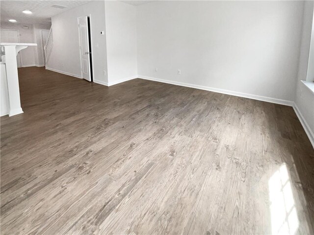 interior space with hardwood / wood-style flooring