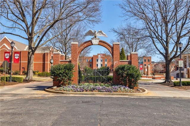 view of community sign