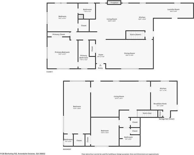 1138 Berkeley Rd, Avondale Estates, GA 30002 - floor plan / room layout