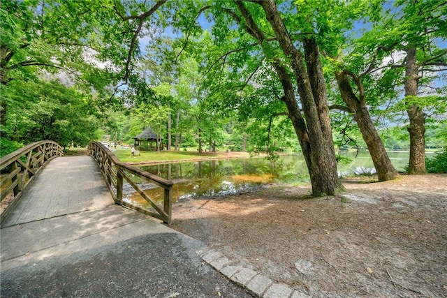 1138 Berkeley Rd, Avondale Estates, GA 30002 - view of yard with a gazebo and a water view