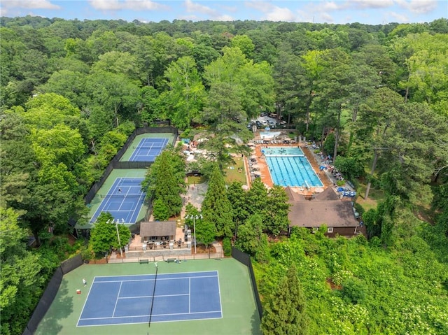 1138 Berkeley Rd, Avondale Estates, GA 30002 - bird's eye view of a heavily wooded area and a pool area