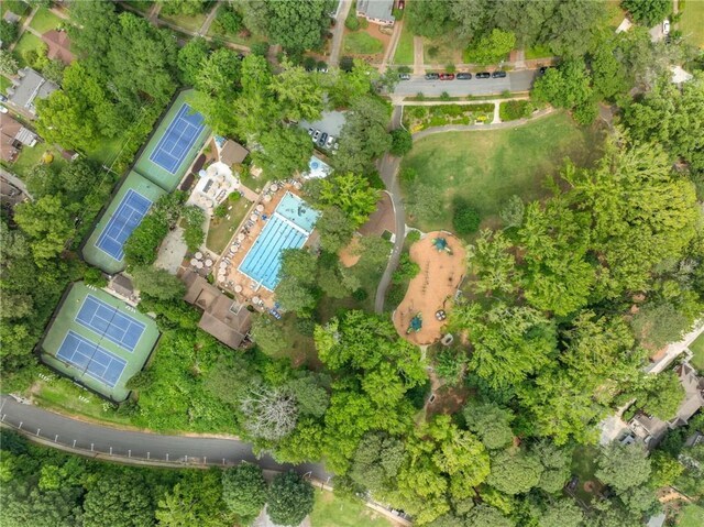 1138 Berkeley Rd, Avondale Estates, GA 30002 - aerial view of property's location with a pool area