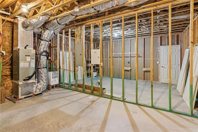 328 Shade Tree Cir, Woodstock, GA 30188 - unfinished below grade area with electric panel and heating unit