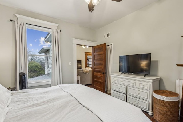 bedroom with ceiling fan