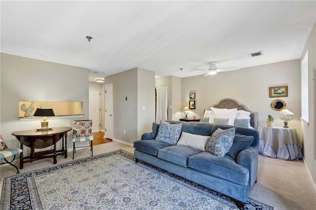 300 Johnson Ferry Rd NE Unit A313, Atlanta, GA 30328 - carpeted living room featuring ceiling fan and baseboards