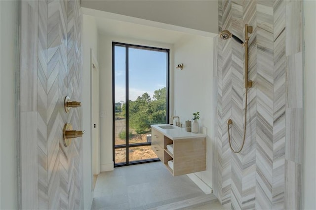 816 Berne St Unit 6, Atlanta, GA 30316 - full bathroom featuring vanity, a shower, and baseboards