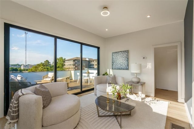 816 Berne St Unit 6, Atlanta, GA 30316 - living area with wood finished floors and recessed lighting