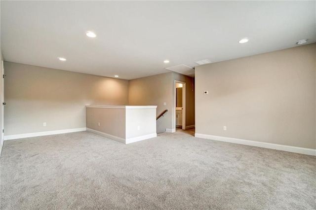 1858 Belmore St SE, Smyrna, GA 30080 - carpeted empty room featuring attic access, recessed lighting, and a smoke detector