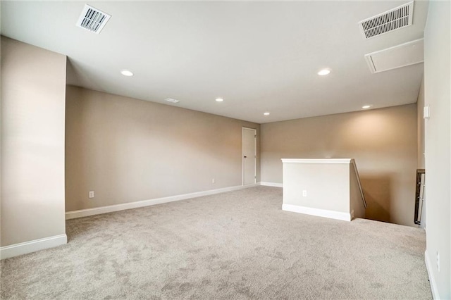 1858 Belmore St SE, Smyrna, GA 30080 - spare room featuring carpet floors, attic access, and recessed lighting