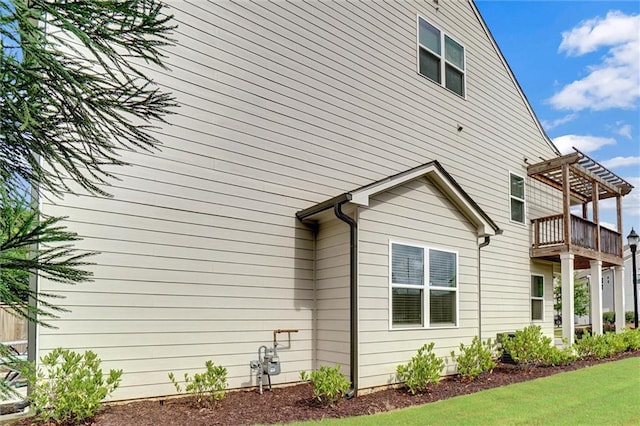 1858 Belmore St SE, Smyrna, GA 30080 - view of home's exterior featuring a pergola and a balcony