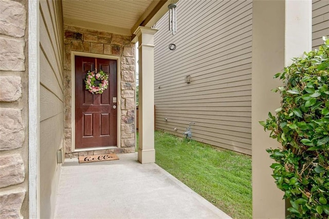 529 Dasheill Ln, Atlanta, GA 30349 - property entrance with stone siding