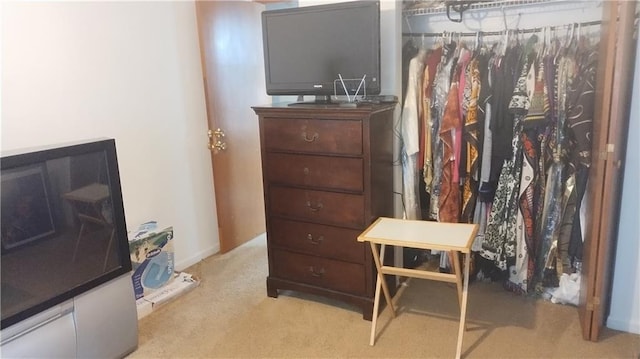 view of carpeted bedroom