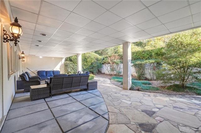 view of patio with an outdoor living space