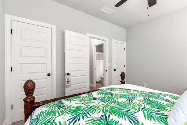 1311 Calgary Lk, Winder, GA 30680 - bedroom featuring ensuite bathroom, carpet, and a ceiling fan