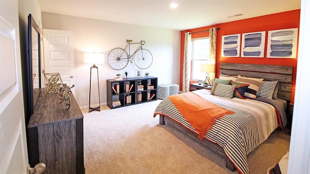 view of carpeted bedroom