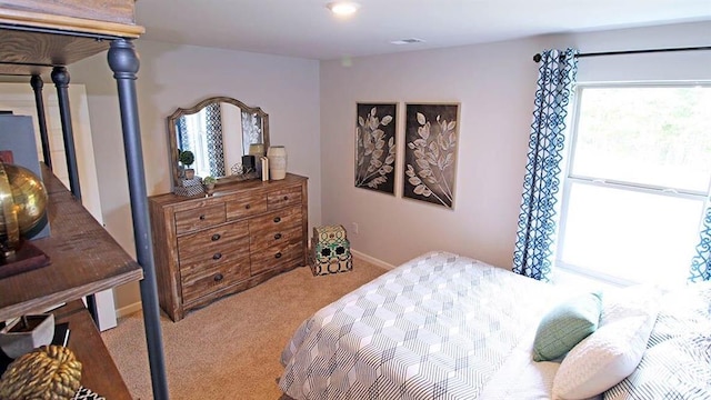 view of carpeted bedroom