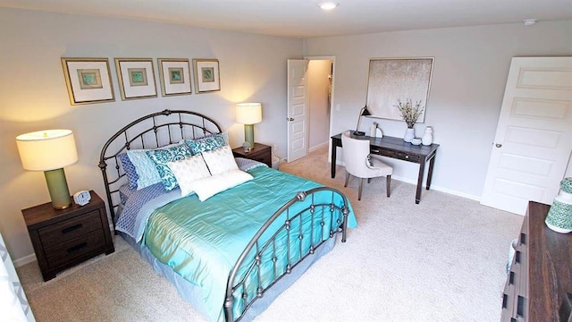 view of carpeted bedroom