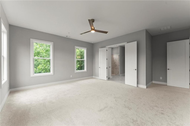 1420 Coretta Bnd, Atlanta, GA 30318 - unfurnished bedroom with baseboards, carpet, ensuite bathroom, and a ceiling fan