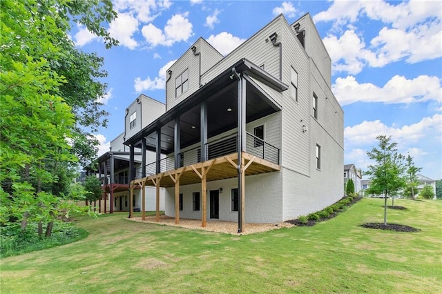 1420 Coretta Bnd, Atlanta, GA 30318 - back of house with a lawn and a deck